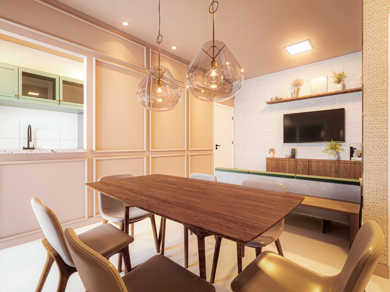 Sala de estar e jantar